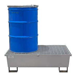 Galvanised Steel Drum Spill Pallet for 2 x Drums